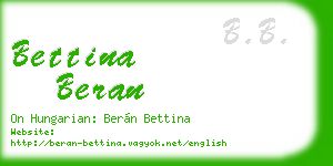 bettina beran business card